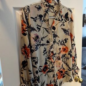 RW &CO BLOUSE SEMI SHEER AND ALWAYS HAND WASHED